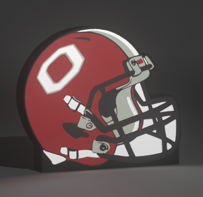 Ohio State Buckeyes LED light box – custom 3D printed – Lit Layer Creations
